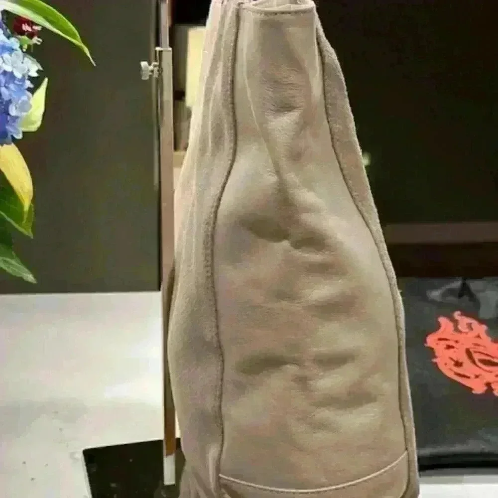 🔥🔥 Large leather & embossed suede tote Kelsi Dagger NWT!  Neutral Shoulder Bag